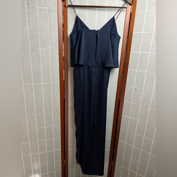 New 295$ Shona Joy Women's Size 2 sapphire Blue V-Neck Luxe Cocktail Fri… - Picture 5 of 6